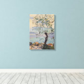 ウィローツリーバイザレイク（スイスの風景） キャンバスプリント (インサイチュ (ウッドフロア))