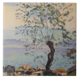 ウィローツリーバイザレイク（スイスの風景） タイル