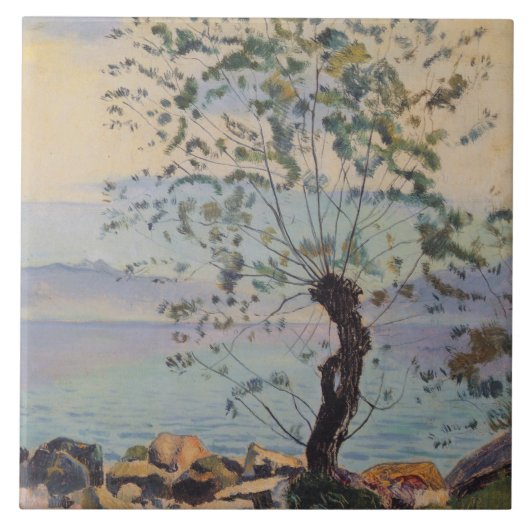 ウィローツリーバイザレイク（スイスの風景） タイル (正面)