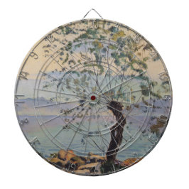 ウィローツリーバイザレイク（スイスの風景） ダーツボード