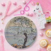 ウィローツリーバイザレイク（スイスの風景） ペーパープレート (パーティー)