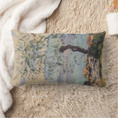 ウィローツリーバイザレイク（スイスの風景） ランバークッション (ブランケット)