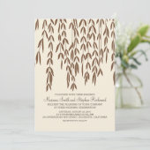ウィローツリーブランチモダン結婚式招待状 招待状 (スタンド正面)