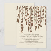 ウィローツリーブランチモダン結婚式招待状 招待状 (正面/裏面)