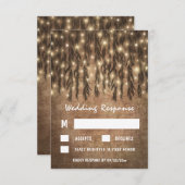 ウィローツリーヴィンテージウェディングRSVPカード 出欠カード (正面/裏面)