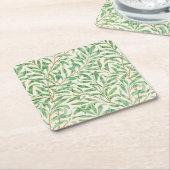 ウィローバウWilliam Morrisパターン スクエアペーパーコースター (アングル)