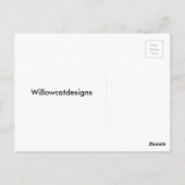 ウィロービー市中心部、犬の散歩 ペイント ポストカード (裏面)