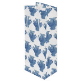 ウィローブルーとホワイトジンジャージャースジャー ワインギフトバッグ (裏面アングル)