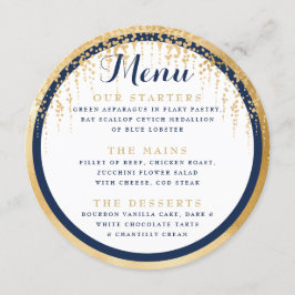 ウィローモダンツリーネイビー青金ゴールドのメ結婚ニュー メニュー