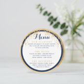 ウィローモダンツリーネイビー青金ゴールドのメ結婚ニュー メニュー (スタンド正面)