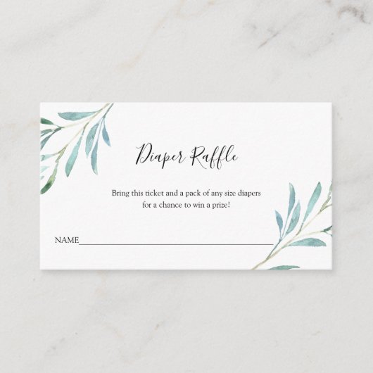 ウィローユーカリベビーオムツラッフル エンクロージャーカード (正面)