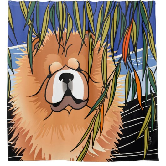 ウィロー風 – チャウシャワーカーテン シャワーカーテン (正面)