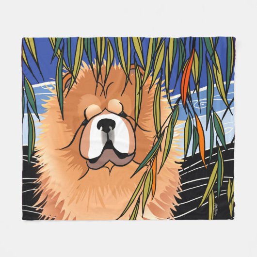 ウィロー風 – チャウフリースブランケット フリースブランケット (正面(横))