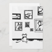 ウィロ最高のフ・キャデザーズによるドッグ・ラインスケッチ サンキューカード (正面/裏面)