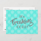ウィンおもしろいターフリーキングコールドホリデー シーズンポストカード (正面/裏面)