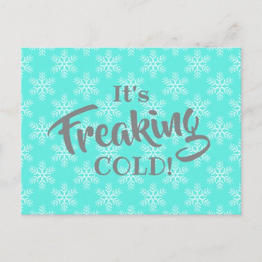 ウィンおもしろいターフリーキングコールドホリデー シーズンポストカード (正面)