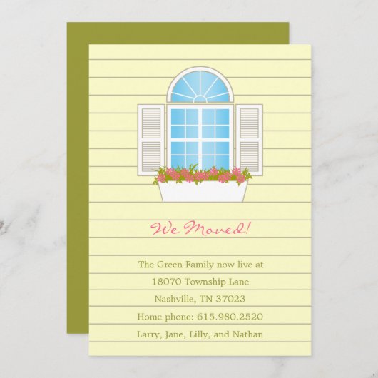 ウィンかわいらしドウ移動アナウンス 案内状 (正面/裏面)