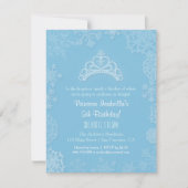 ウィンエレガントタースノープリンセスガールズ誕生パーティー 招待状 (正面)