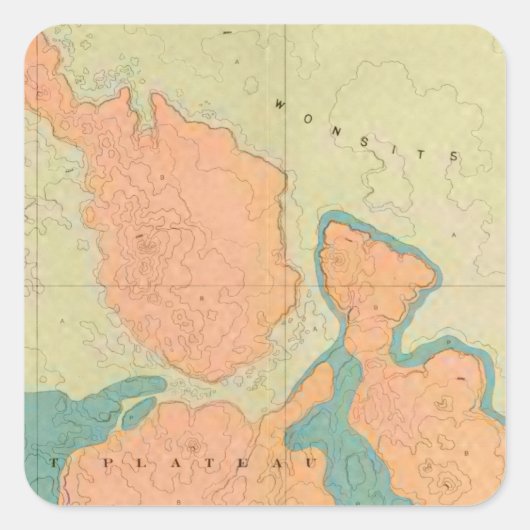 ウィンカレット高原の地図 スクエアシール (正面)