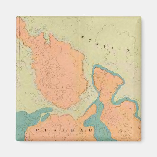 ウィンカレット高原の地図 マグネット (正面)