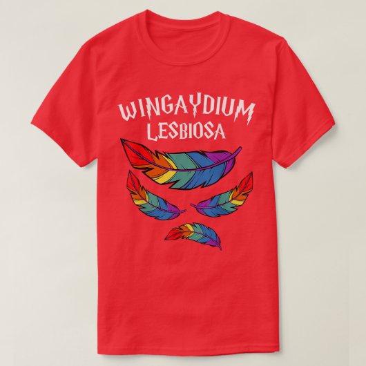 ウィンガイディウムレズビオサレインボーLGBTゲイレズビアンプライド Tシャツ (デザイン正面)