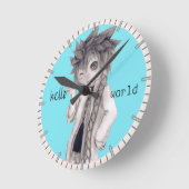 ウィンキングアニメガイオリジナルスケッチ ラウンド壁時計 (傾斜)