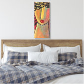 ウィンキングウーマン抽象芸術アクリル絵画ズ キャンバスプリント (インサイチュ (寝室))