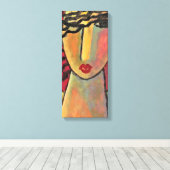 ウィンキングウーマン抽象芸術アクリル絵画ズ キャンバスプリント (インサイチュ (ウッドフロア))