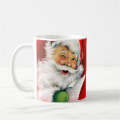 ウィンキングサンタクリスマスリスト コーヒーマグカップ (左)