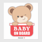 ウィンキングベビーベアベビーオンボードカーのシール シール (シート)