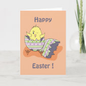 ウィンキングリトルシックハッピーイースターグリーティングカード シーズンカード (正面)