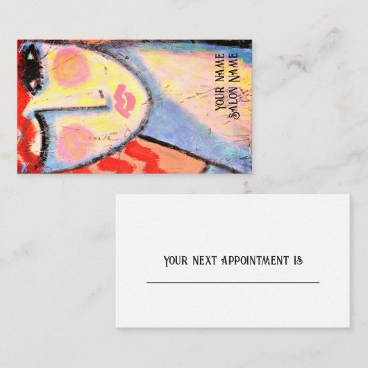 ウィンキングレッドヘッド美容師名刺 名刺 (正面/裏面)