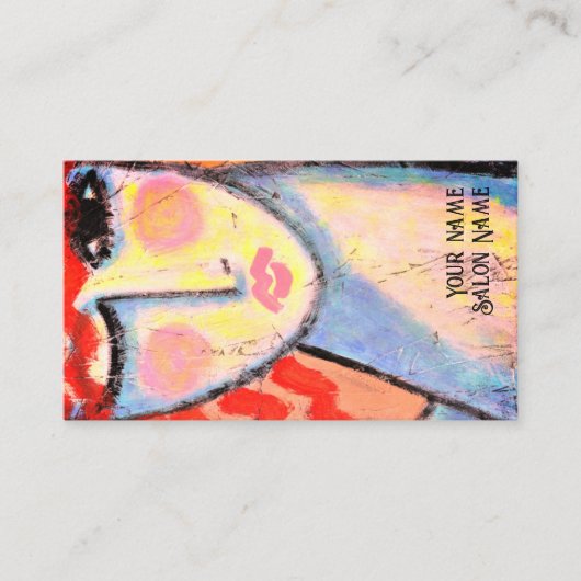 ウィンキングレッドヘッド美容師名刺 名刺 (正面)