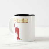 ウィンキングレッドロブスタークローに話す ツートーンマグカップ (正面左)