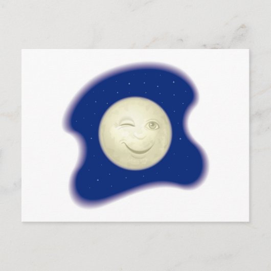ウィンキング満月ヴィネット ポストカード (正面)