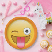 ウィンキング絵文字紙プレート ペーパープレート (パーティー)