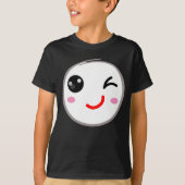 ウィンキング顔、ウィンクスマイル Tシャツ (正面)