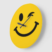 ウィンキング顔 ラージ壁時計 (傾斜)