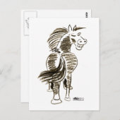 ウィンキング馬の幸運！ ポストカード (正面/裏面)