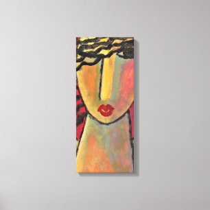 ウィンキング·ウーマン·抽象芸術·アク絵画リルズ キャンバスプリント