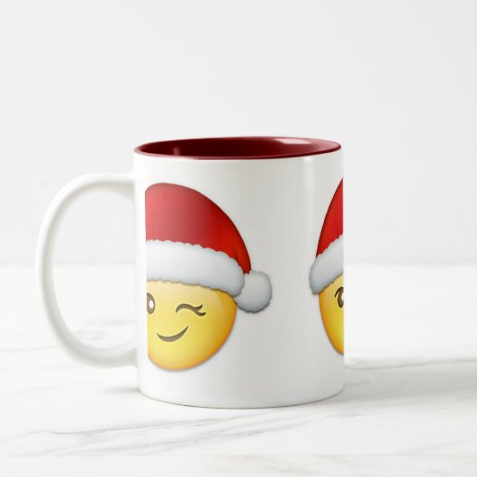 ***ウィンキングYOU SANTA***おもしろいマグカップ ツートーンマグカップ (左)