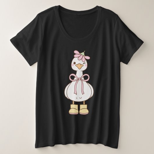ウィンキーグース プラスサイズTシャツ (デザイン正面)