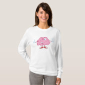 ウィンクするカートゥーン脳キャラのサムズアップ Tシャツ (正面フル)