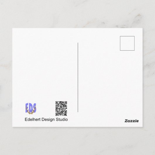 ウィンクするクジラの誕生日ポストカード ポストカード (裏面)