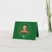 ウィンクするトナカイのクリスマスカード サンキューカード (正面)
