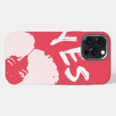 ウィンクする女性、肯定の思考 iPhoneケース (裏面横)