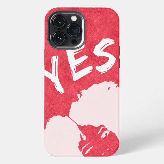 ウィンクする女性、肯定の思考 iPhoneケース (裏面)
