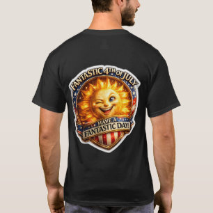 ウィンクする愛国心の息子 7月4日のお祝いb tシャツ