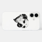 ウィンクする犬のケース - 黒と白のペロリ Case-Mate iPhoneケース (裏面 (横))