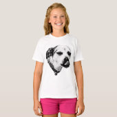 ウィンクする犬のTシャツ - 大胆なフォトスタイル Tシャツ (正面フル)